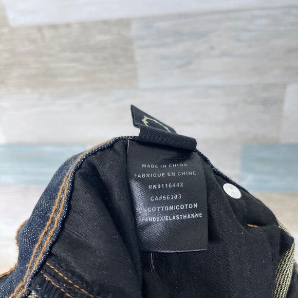 Empyre Skeletor Slim Straight Leg Jeans Dark Wash Stretch Denim Mens 30 30x32 - Picture 9 of 9